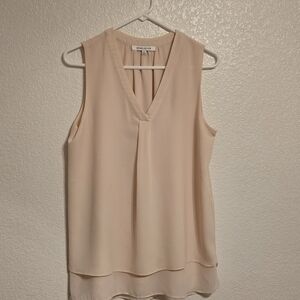 Cream Sleeveless Blouse Marca Rose + Olive Color beige or Cream